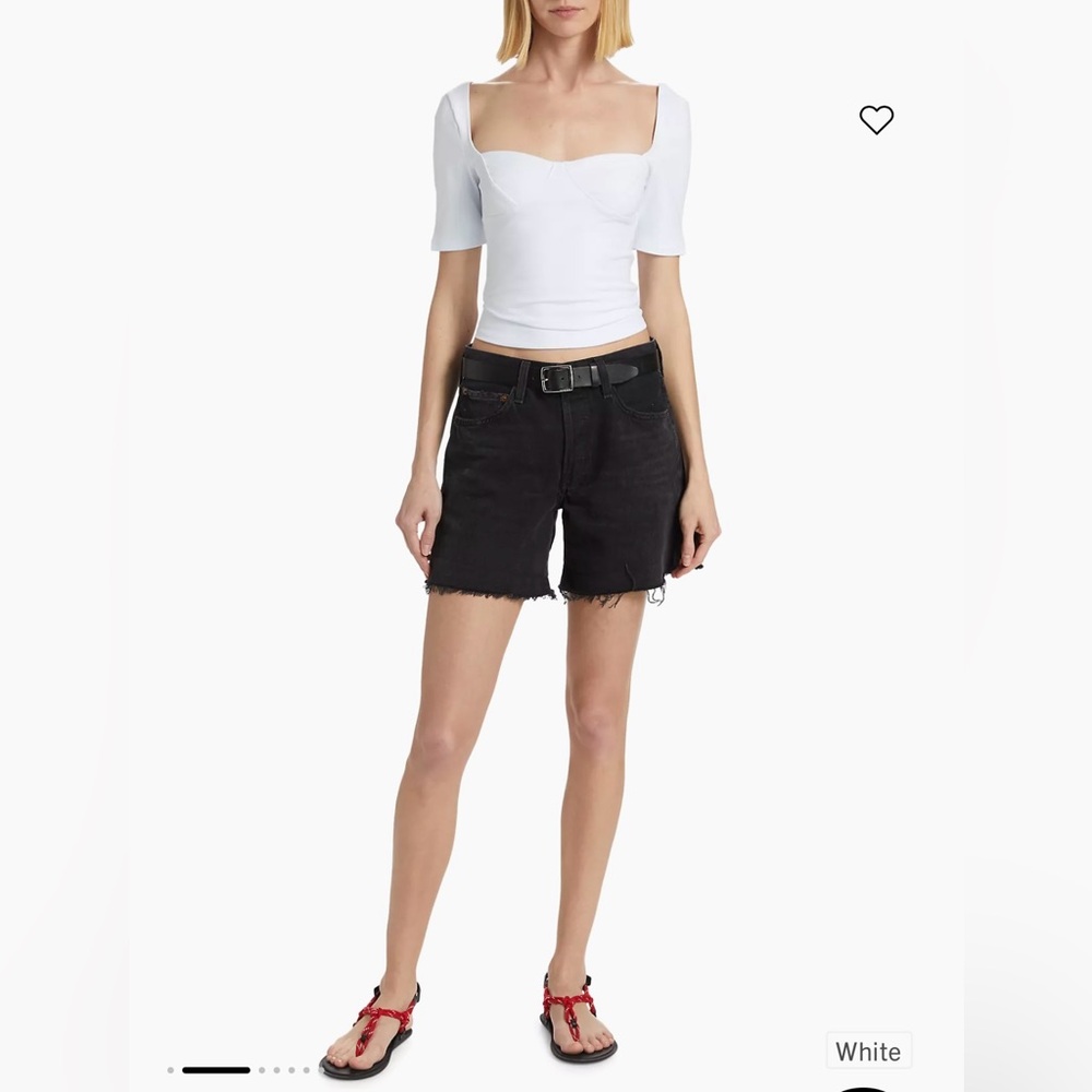 Free People NWT | Just Looking Bustier Crop Top White | M - Picture 3 of 5
